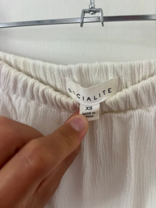 Strapless Long White Beach Dress Size XS - Image 9
