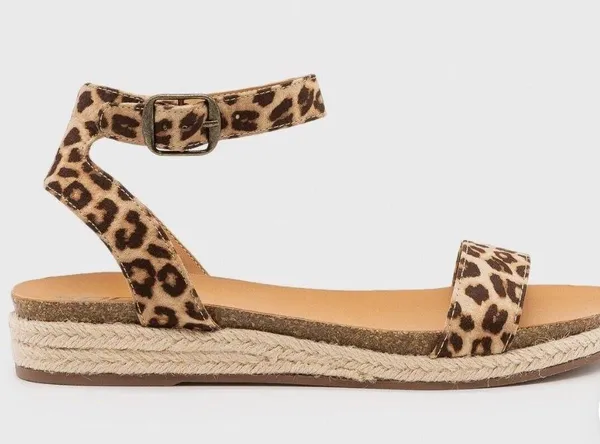 City Classified Womens - Cheetah Print Ankle Strap Slingback Sandals - Image 2