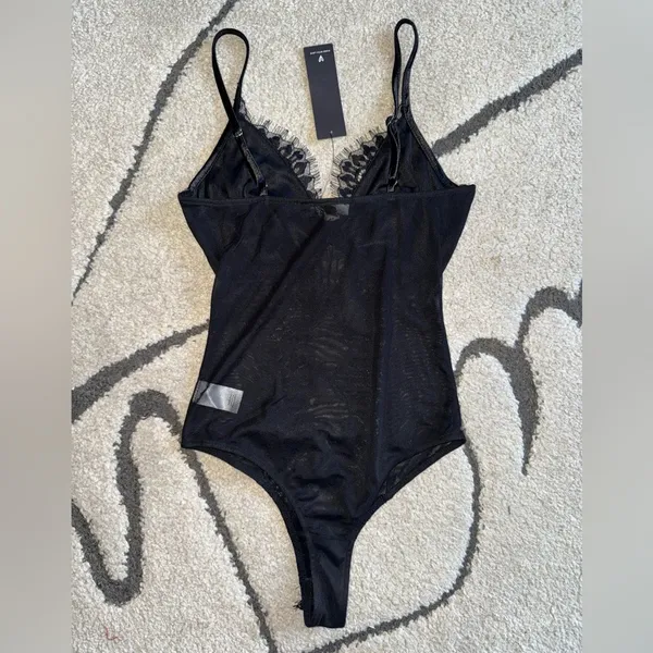 Lulus Draw You In Black Sleeveless Lace Bustier Bodysuit - Size XS - Image 6