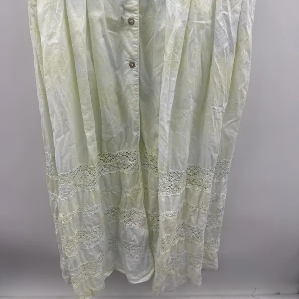 LoveShackFancy Edie Dress Women’s Size Medium Green Blue Tie Dye Midi‎ - Image 4