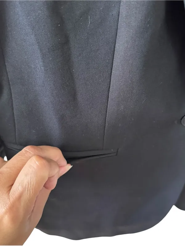 J.Crew Parke Bi-Stretch Cotton Blend Black Blazer Jacket Size 12 - Image 9