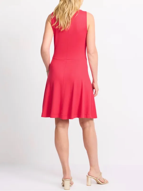 NWT MICHAEL STARS‎ Andy Mini Skater Dress Red Rumba Small - Image 2