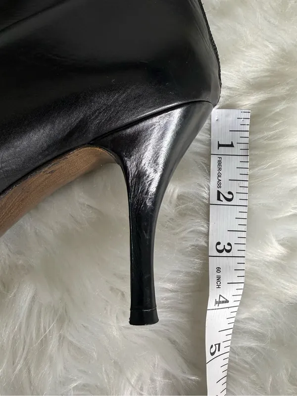 Stuart Weitzman Black Leather Pointed Toe Ankle Boots Size 8.5M - Image 8