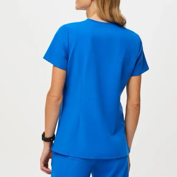 Figs Catarina One Pocket Scrub Top Royal Blue Size XL - Image 2