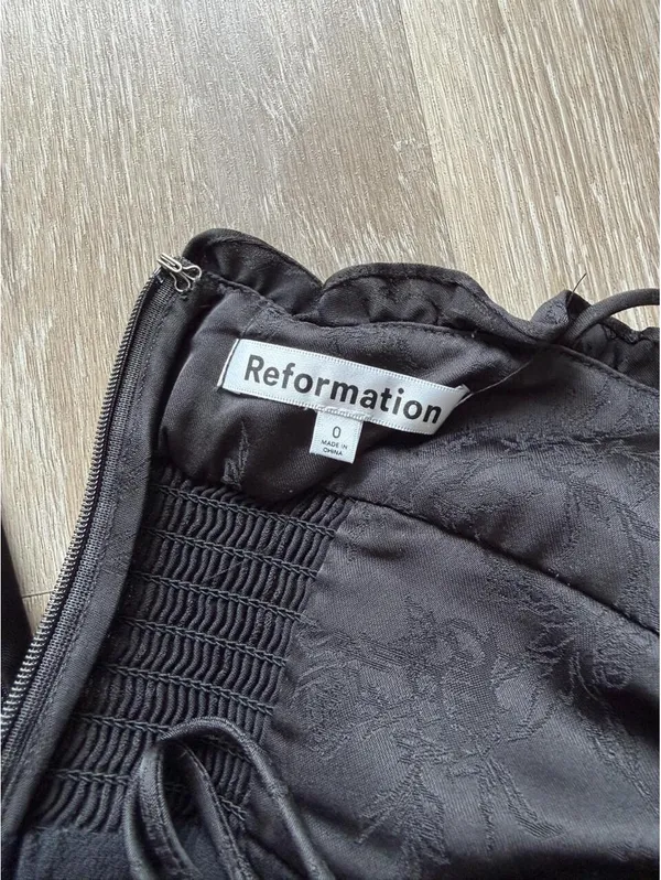Reformation mini black dress - Image 2