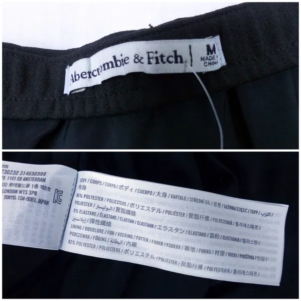 Abercrombie & Fitch Draped Front Maxi Skirt Womens M Black Faux Wrap Slit NWT - Image 11