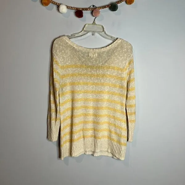 🔆 Aerie light loose knit striped sweater - Image 4
