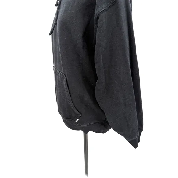 Aritzia TNA Cozy Fleece Hoodie Black Pullover Kangaroo Pocket Oversized Large‎ - Image 6