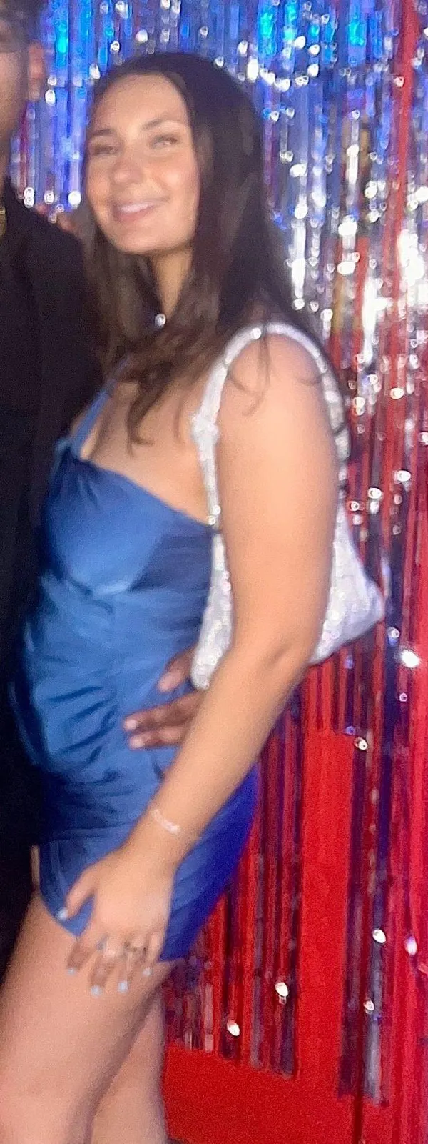 American Threads Blue Mini Dress - Image 2
