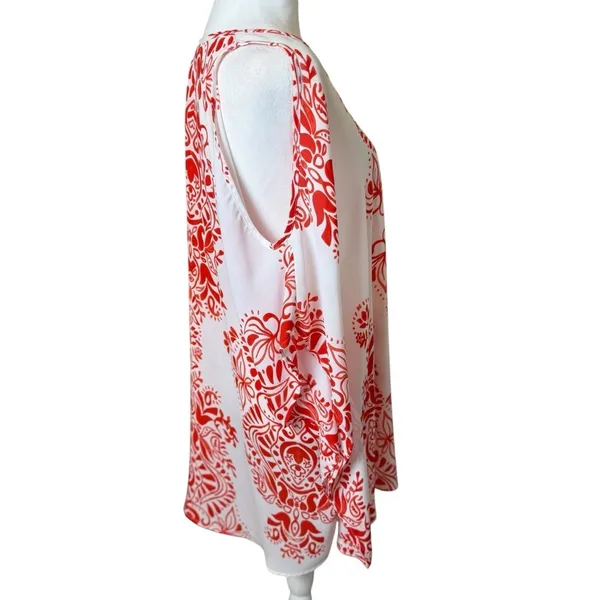 Show Me Your Mumu Peta Boo Tunic Top Dress‎ Red White Small Oversized Artsy Boho - Image 8
