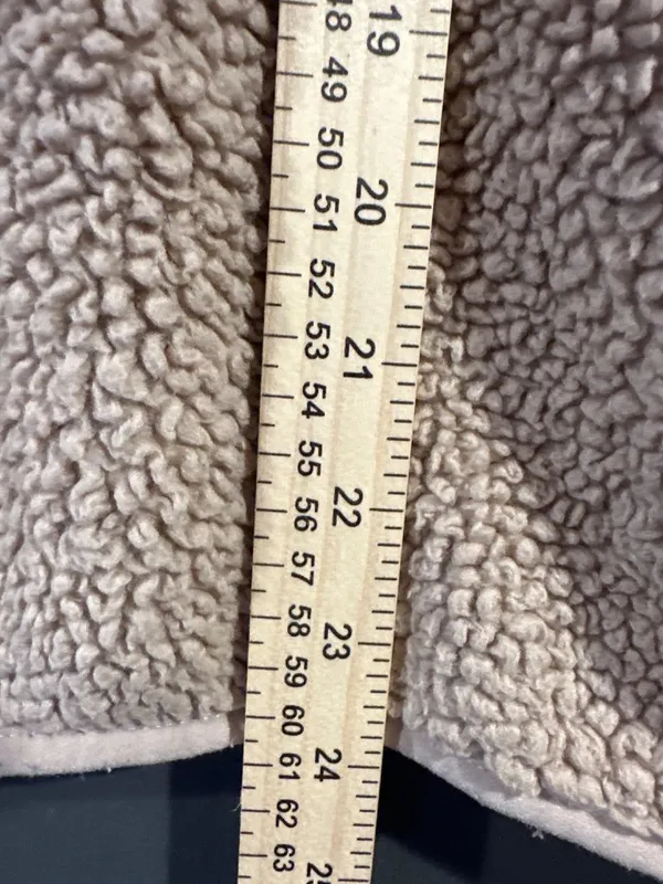 BOBS Skechers XS Beige Sherpa Fleece Quarter Zip Pullover Paw Print Cozy - Image 5