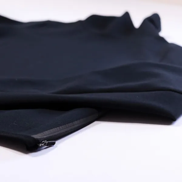 Nike Therma Mock Neck Tech Fleece Sweatshirt Women Size M Black High Low Hem Zip - Image 5