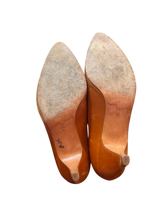 Evan Picone wms orange slip on kitten heels 2" formal shoes SKU 10-411 - Image 5
