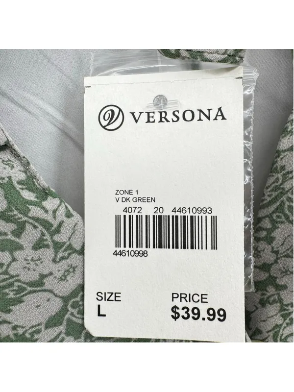 Illa Illa Green Cream Floral Midi Dress Cottagecore Ruffle Sheer Prairie Fairy Boho Large - Image 7