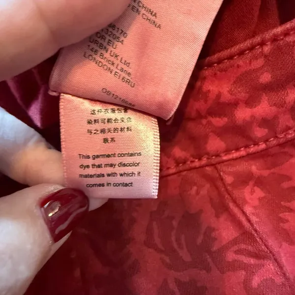 Anthropologie‎ Pilcro Denim High Rise Legging Sz 30 Red Floral Holiday Night Out - Image 14