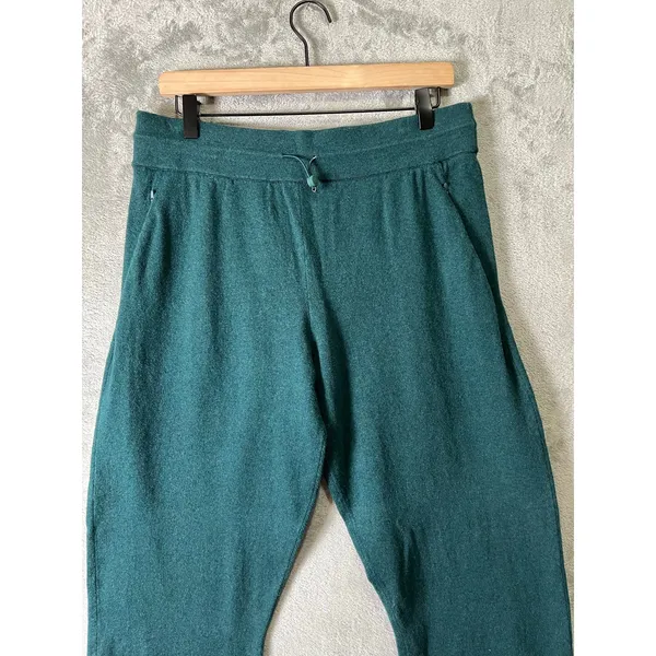 Lululemon Organic Cotton Cashmere Knit Mid Rise Joggers Heathered Green Jasper 8 - Image 2