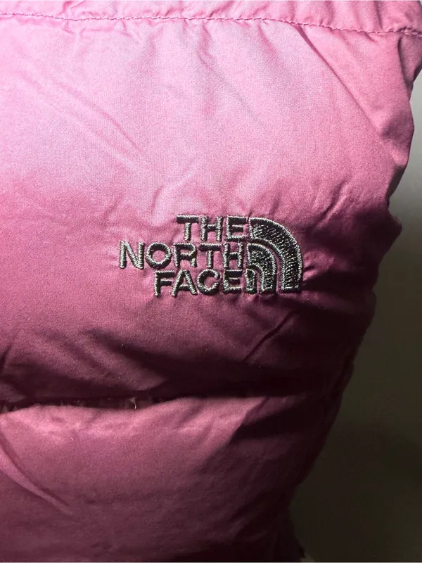 The North Face 550 Fill Goose Down Puffer Vest Plum Quilted XS - Image 7