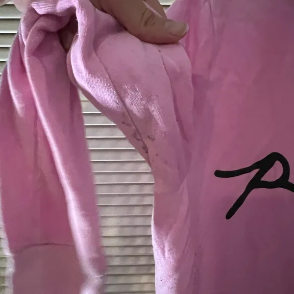 PINK! Large light pink zip up hoodie - Image 5