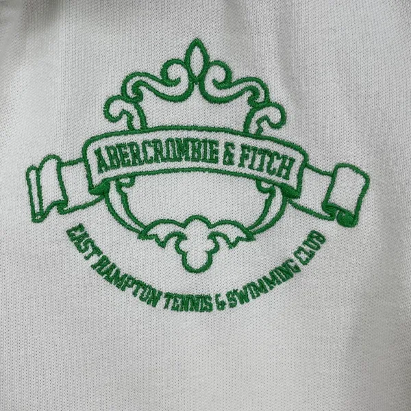 Abercrombie & Fitch White Green Tennis Swimming Club Zip Up Jacket‎ Size M Y2K - Image 3