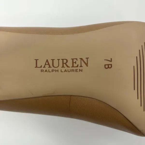 Lauren Ralph Lauren Lindella Nude Leather‎ Snake Cap Toe Stiletto Pumps Heels 7B - Image 12