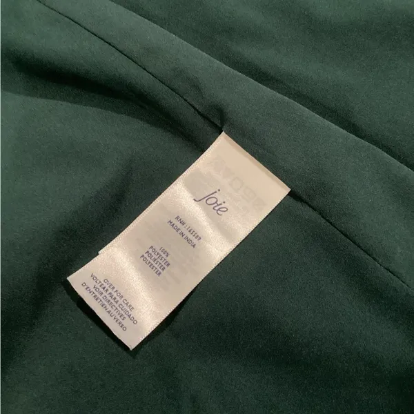 Joie Limited Edition Balloon Long Sleeve Green Flowy Chiffon Fall Dress Xxl - Image 9
