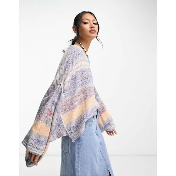 Free People Saturn Space Knit Poncho Sweater - Image 2