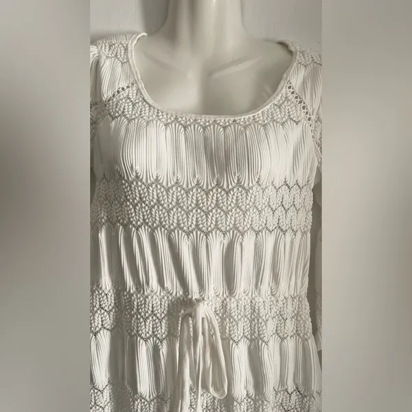 Free People Cream Lace Detail Blouse - Image 5
