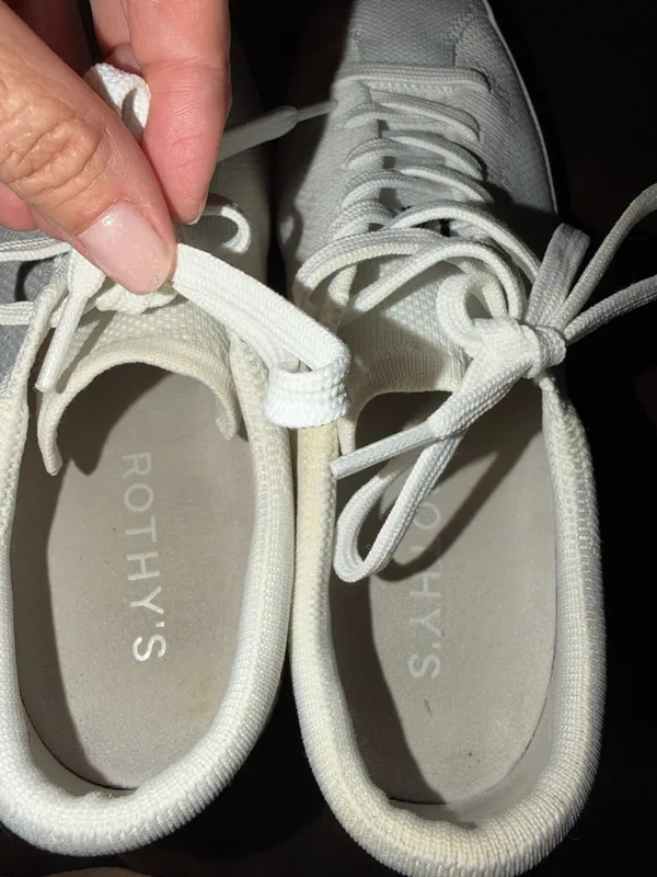 Rothy's White Low-Top Knit Sneakers with Cream Soles - Image 9