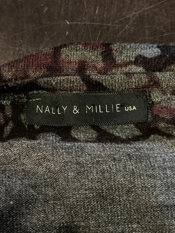 Nally & Millie Dress Womens Large Brown Multicolor Abstract Knit Tunic Boho - Image 8