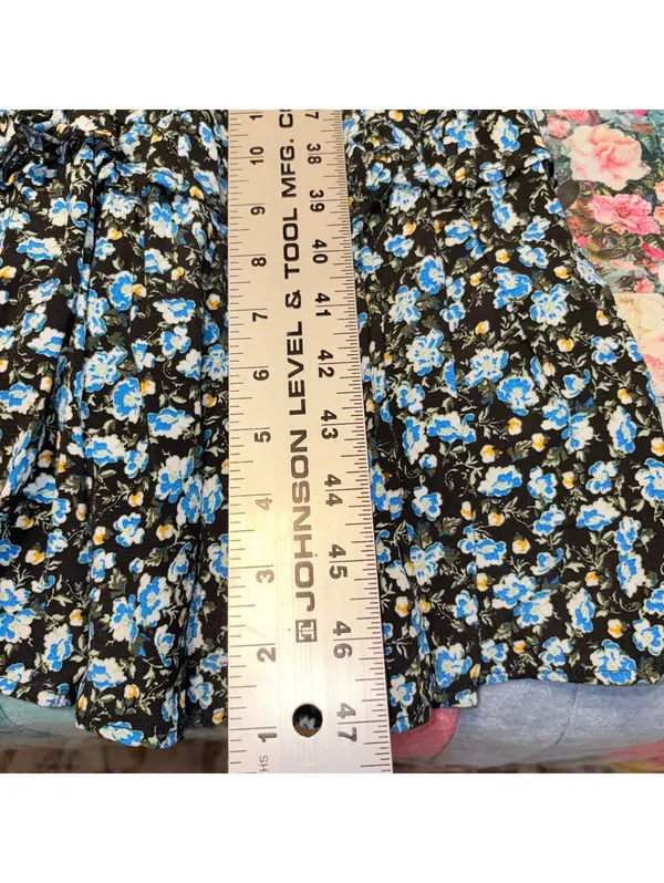 Zara NWT $70 Woman’s XL floral Ruffle hem midi dress flowered Open Neck - Image 10
