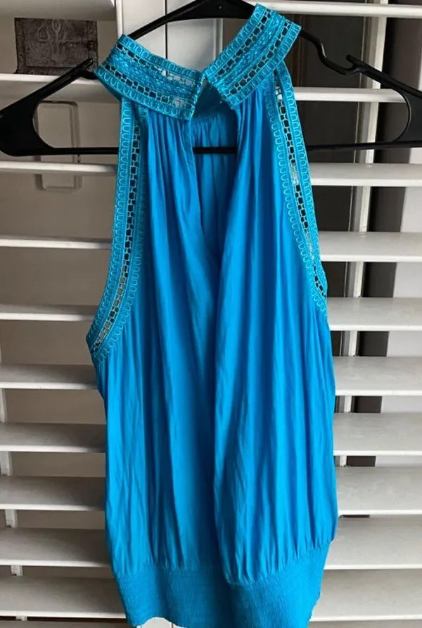 Ramy brook New York blue sleeveless top S - Image 4