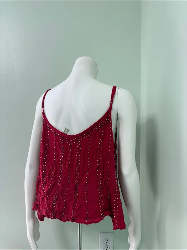 Intimately free people red beaded tank medium - Image 5