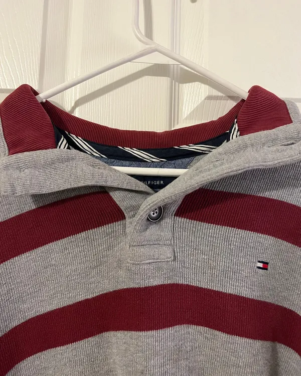 Tommy Hilfiger Long Sleeve Cutoff Polo - Image 3