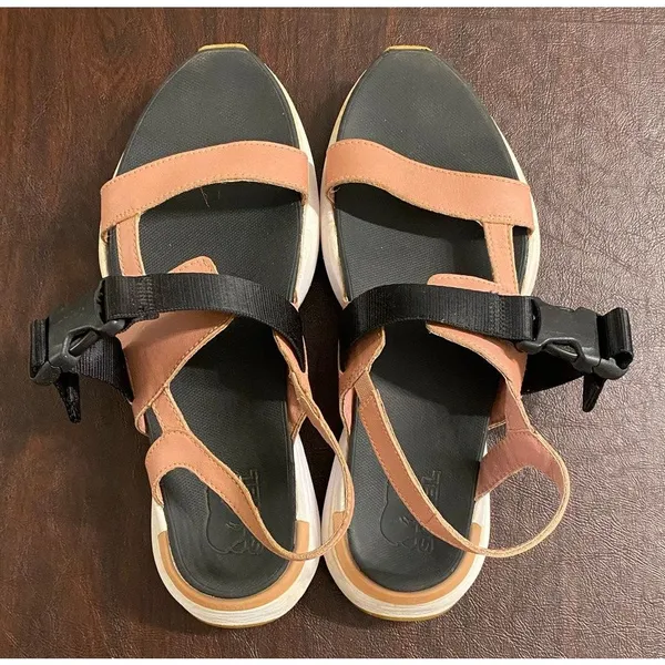 Sorel Kinetic Impact Slingback Sandals Pink Black Chunky Sz 8 Gorpcore Hike Walk - Image 9