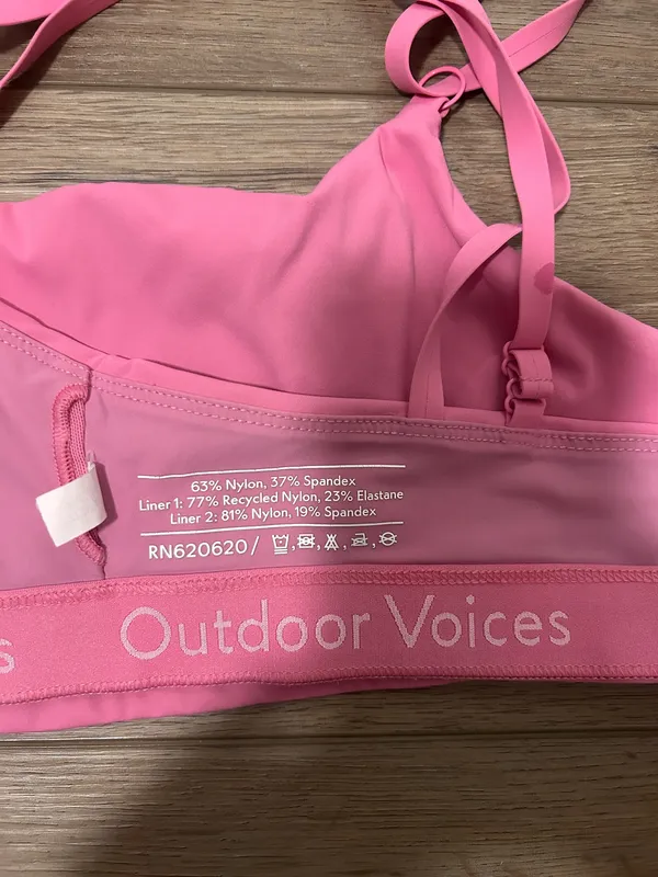 Outdoor Voices Pink Sports Bra - Image 3