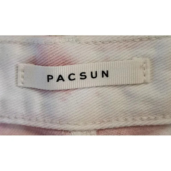 PacSun High Rise Festival Tie Dye Denim Shorts Distressed Frayed Hem‎ Size 25 - Image 3