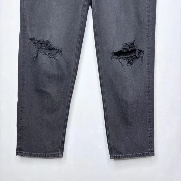 American Eagle Black Mom Straight Distressed Jeans - Image 9