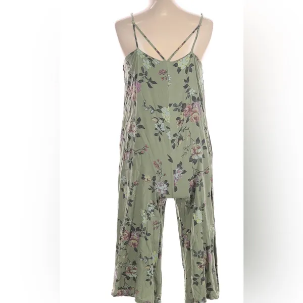 Mustard Seed Floral Green Overalls - C19-002 - Image 2