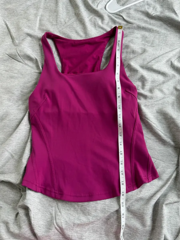 Lululemon Women's InStill Tank Top Magenta With Pads Size 2 W1DC2S Yoga Workout - Image 8