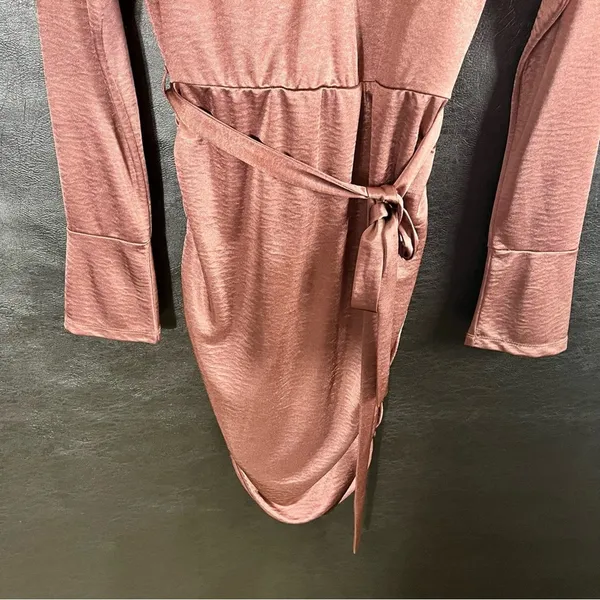Luana Brown‎ Jersey Ruched Dress Size XS - Image 4