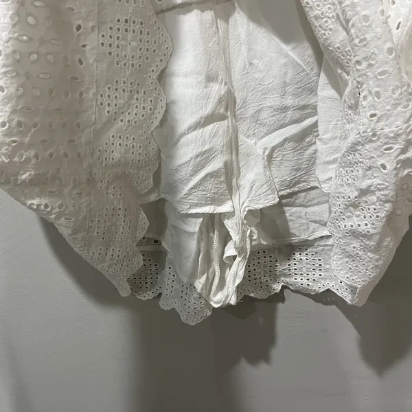 Mustard Seed Dress Lace Ruffle Sleeves Lightweight‎ Shorts Lined Small V Neck - Image 6