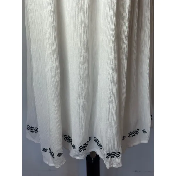 Ariat Dress Women Medium‎ White Gauze Embroidered Western Brandy Mini Boho - Image 8