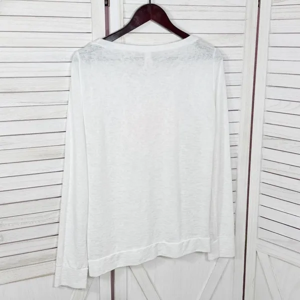 Victoria’s Secret Bombshell Burnout Slub Knit Long Sleeve Tee Shirt White‎ Small - Image 10