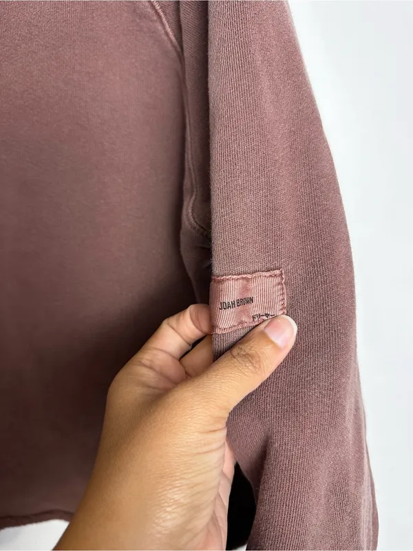 Joah Brown Slouchy Pullover Sweatshirt Brown Sz XS - Image 6