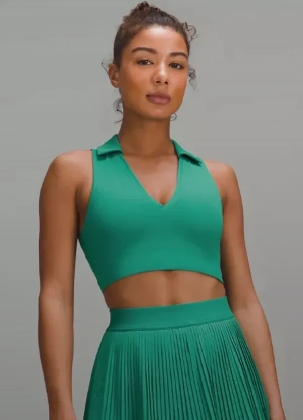 lululemon athletica Green Sleeveless Collared Sports Bra - Image 4