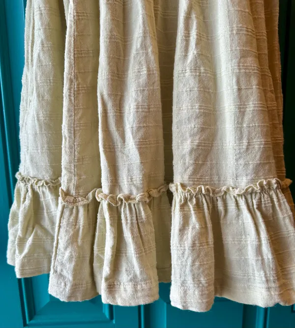Free People Summer Picnic Mini Dress Smocked Babydoll Puff Sleeve Cottagecore XS - Image 4