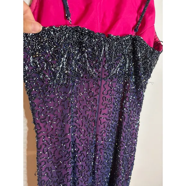 Y2K Sean Collection silk beaded formal dress - Image 9