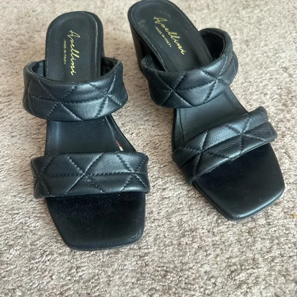 Avellini Italian Black Leather Sandals 8 - Image 2