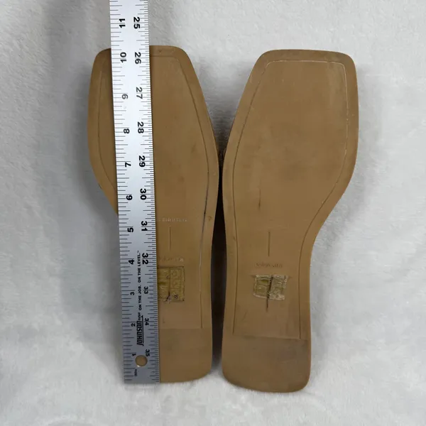 Dolce‎ Vita Clear Tan Padded Multi Strap Square Toe Flat Slide Sandals Est 11 - Image 12