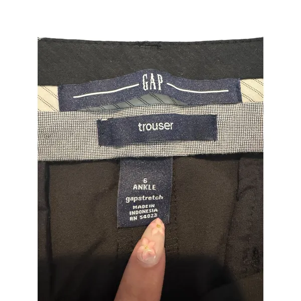 GAP Trouser Pants Size 6 Ankle Black GapStretch Career Wide Leg NWT - Image 4